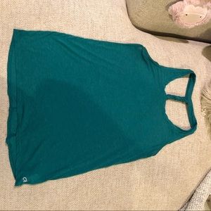 Teal running tank